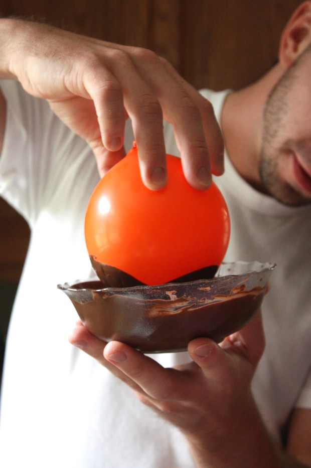 balloon in chocolate