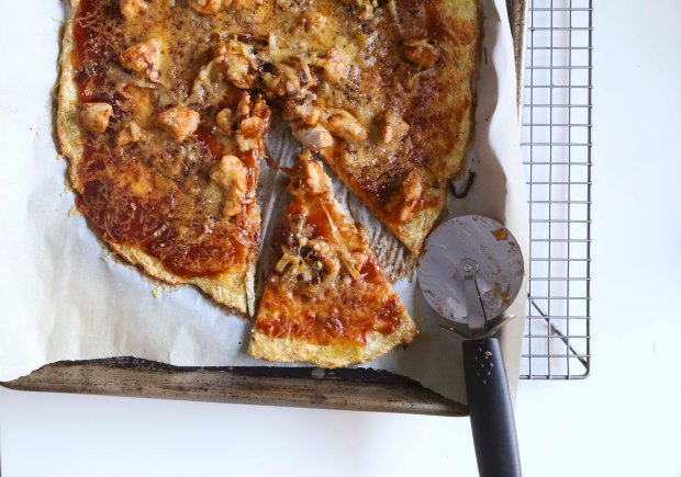 BBQ Chicken Cauliflower Pizza2